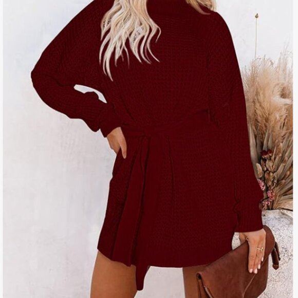 Waffle Knit Sweater Dress l Medium - Picture 1 of 7